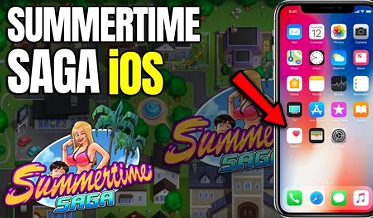 Summertime Saga on iPhone screen