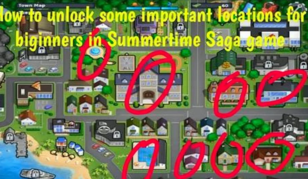 Summertime Saga walkthrough map